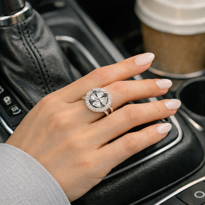 Bague anti-stress LUNA argentée