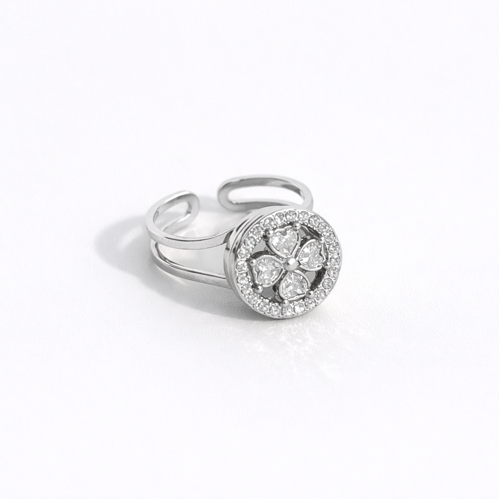 Bague anti-stress LUNA argentée